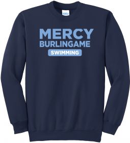Port & Company Fleece Crewneck Sweatshirt, Navy